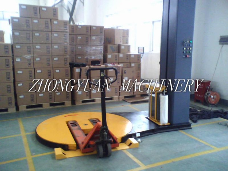 T1650FM Automatic Pre-stretch Pallet Wrapping Machine (open turntable)